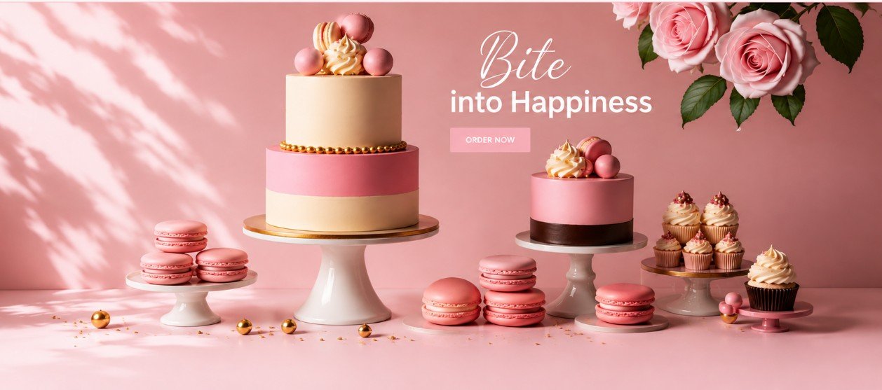 Pink-frosted single-tier birthday cake with rainbow sprinkles and lit candles